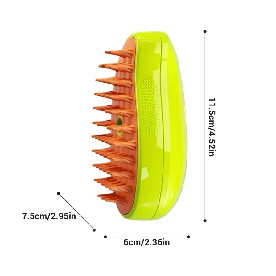 Brosse Vapeur Rechargeable 3-En-1 Pour Chats Et Chiens Anti-Mue Massage Démêlage Efficace by LSDLBoutique.ch