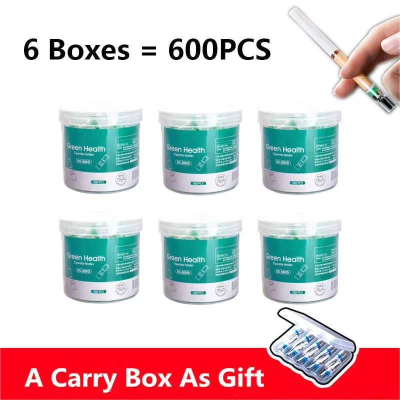 Adous Disposable Cigarette Filters, 600 Pieces in 6 Boxes