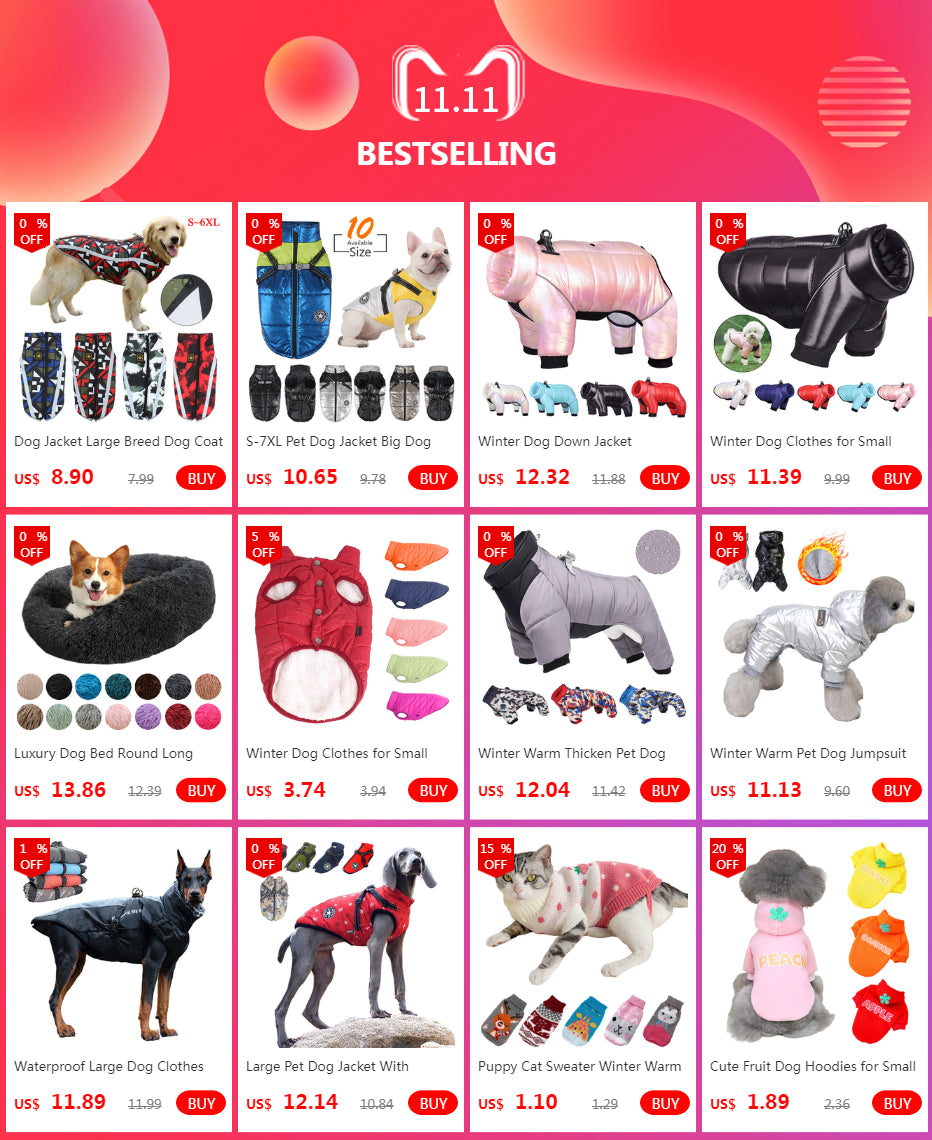 CDDMPET Veste Pour Chien Imperméable Chaude Grande Taille Harnais