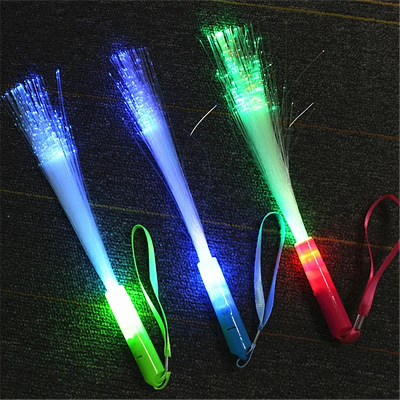 Bâtons lumineux LED fibre optique – Lot de 12