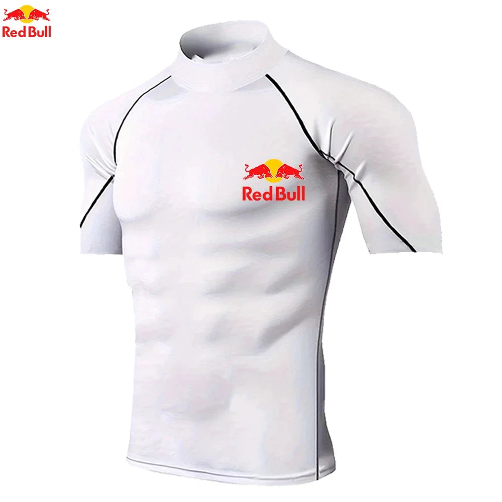 Red Bull Maillot Compression Manches Longues Blanc Séchage