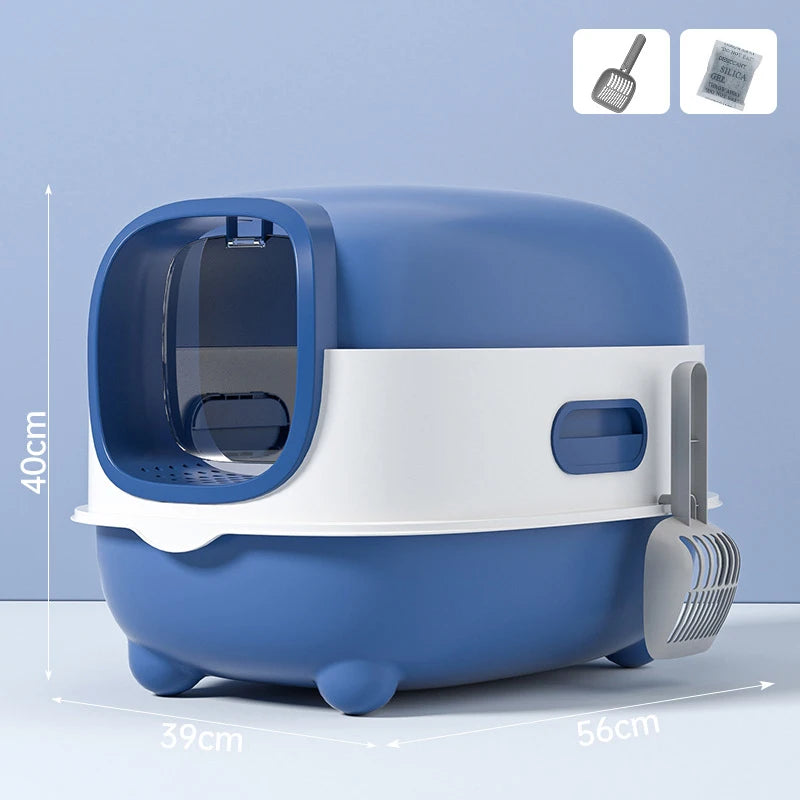 Bac À Litière Pliable Pour Chat Fermé Anti Odeurs Design Double Porte Hygiène Confort Jusqu À 7 Kg by LSDLBoutique