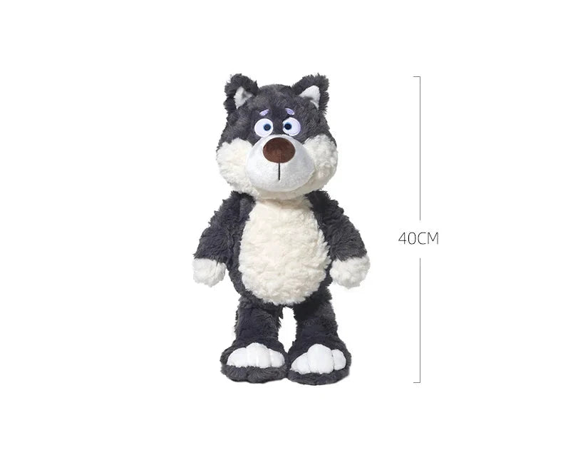 Peluche Loup Gris 40 Cm Coton PPS Doux Compagnon