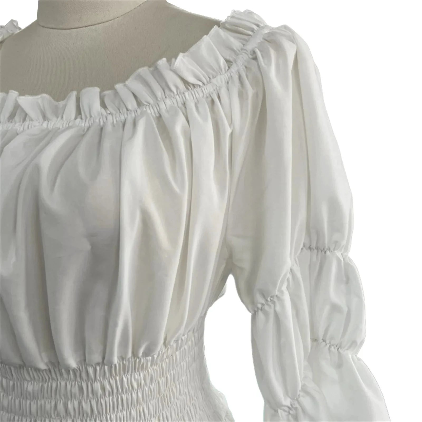 Robe longue style médiéval manches longues encolure élastique