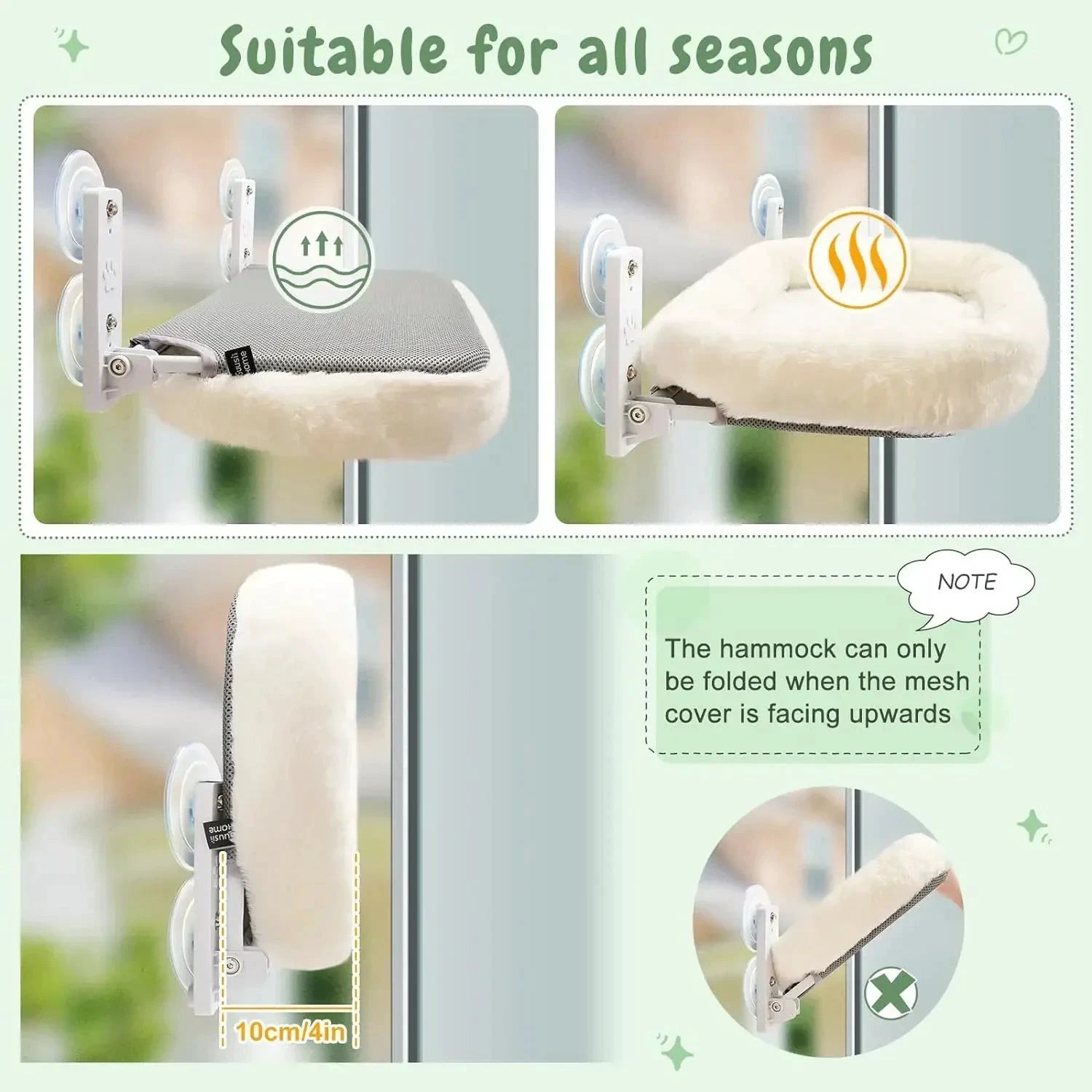 Hamac d Hiver Pour Chat Ventouse Fenêtre Suspendue