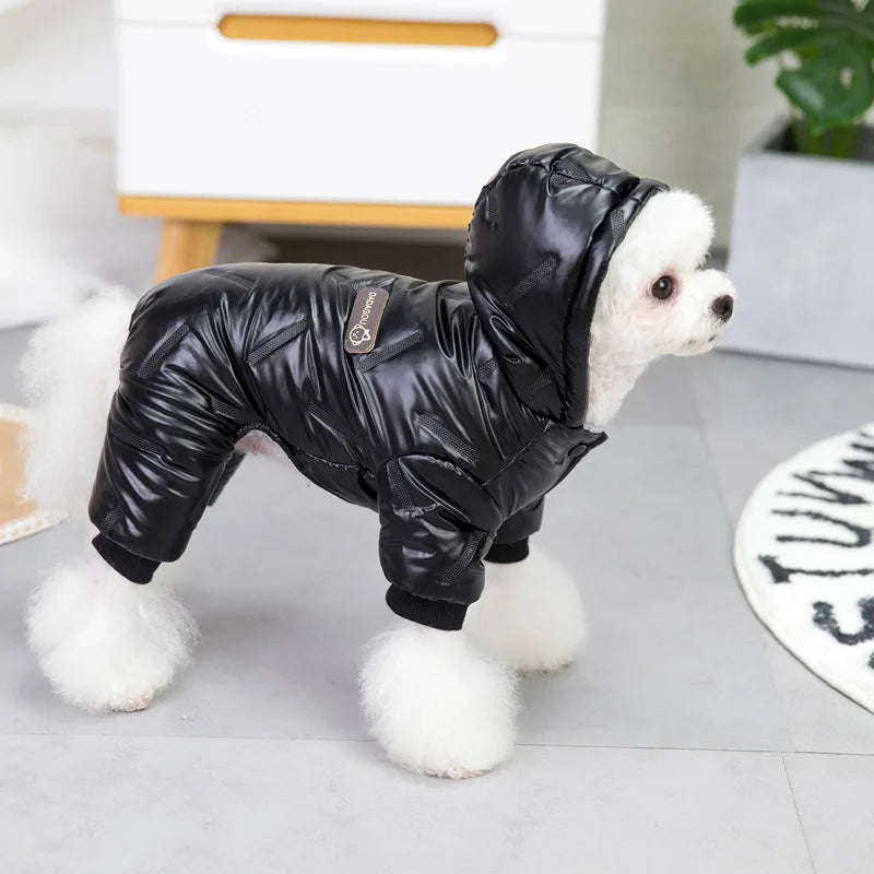 Combinaison Hivernale Imperméable Pour Petits Chiens Gris