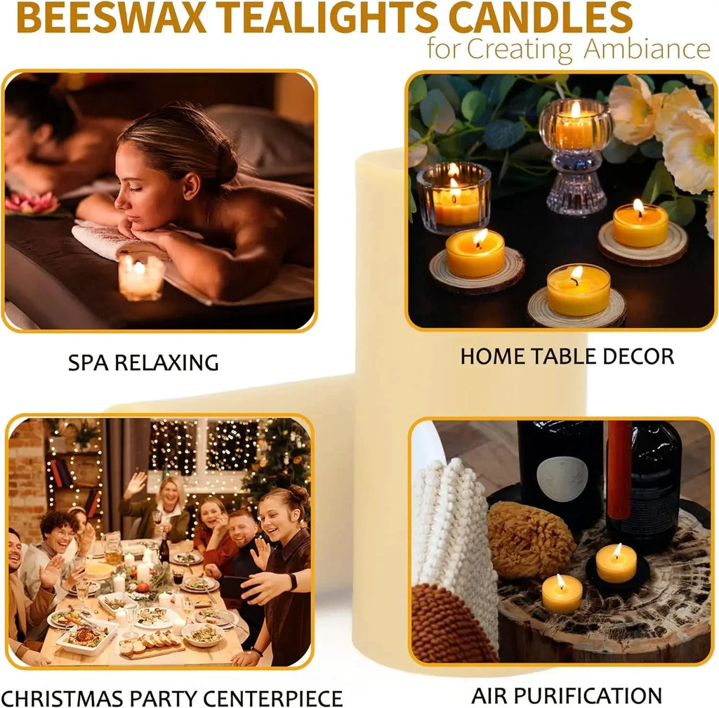 Bougie Chauffe Plat Cire Abeille Faite Main Sans Fumée