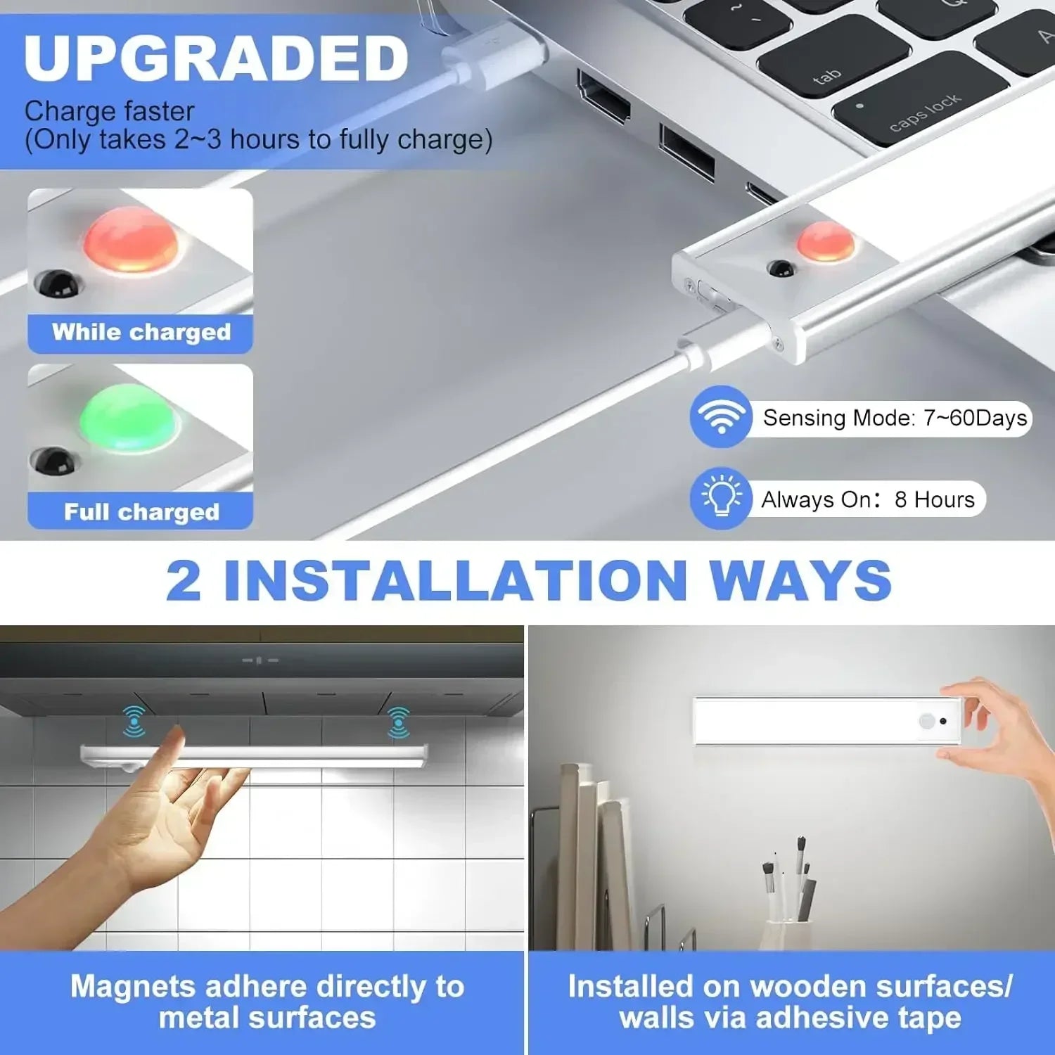 Xiaomi Veilleuse LED Sans Fil Capteur Mouvement USB Rechargeable Télécommande