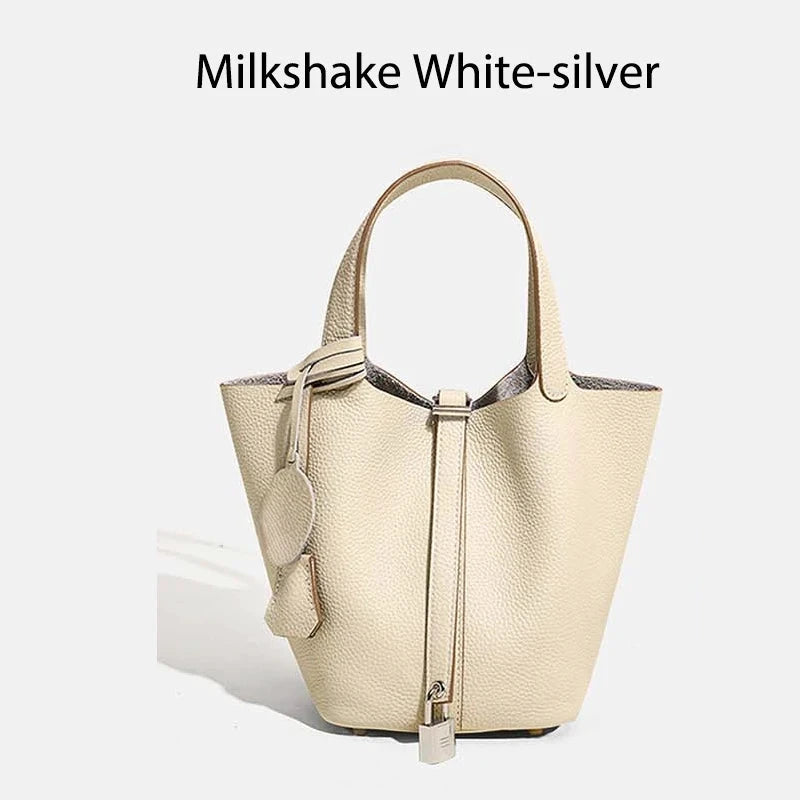 Sac à main seau en cuir véritable - Mendy - LSDLBoutique