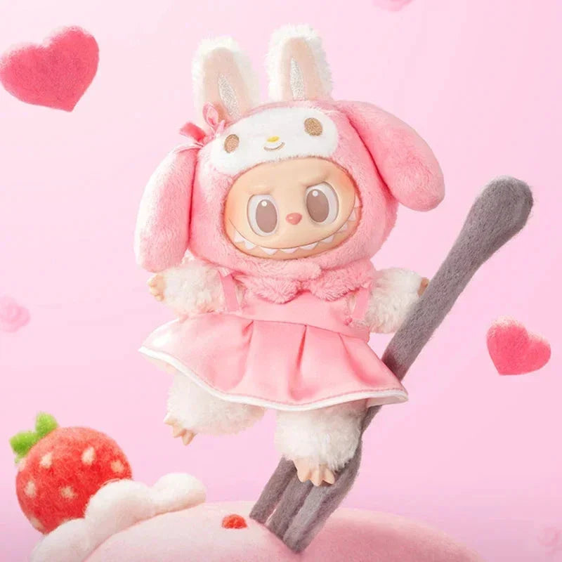 POP MART Hello Kitty Labubu Plush Keychain - Sanrio Characters Series