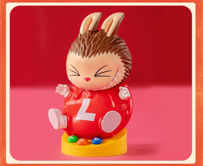 Pop Mart Labubu Figurine Monstres Bonbons PVC Rose Bleu