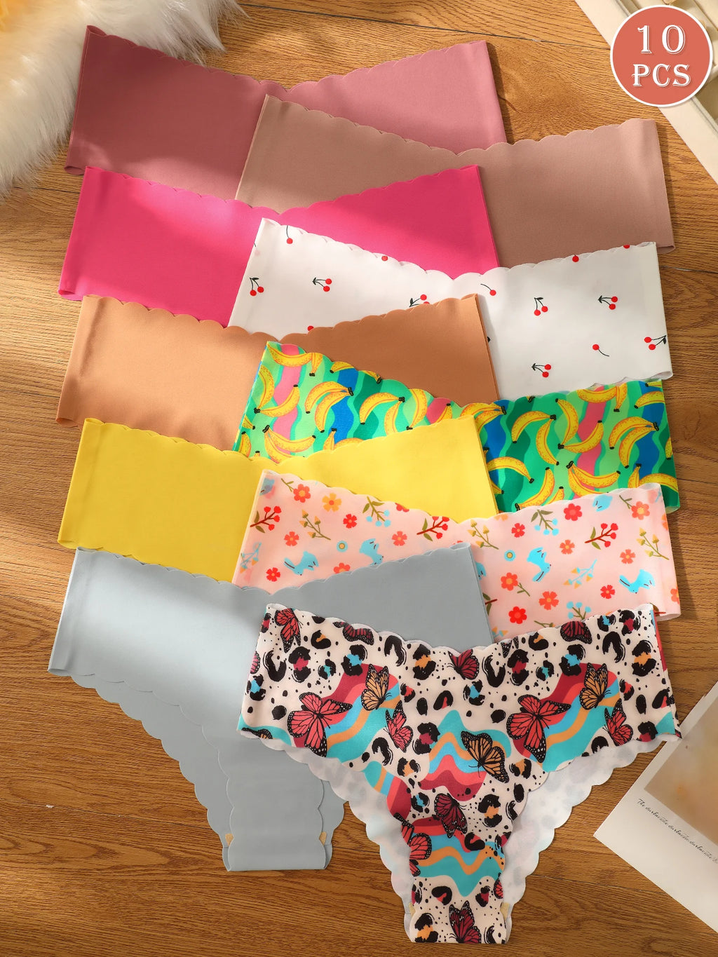 Culotte Sans Couture Triangle Ondulée Polyamide Spandex