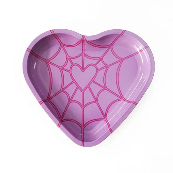 Plateau roulant en métal pour tabac – Forme coeur – 16.5x18 cm