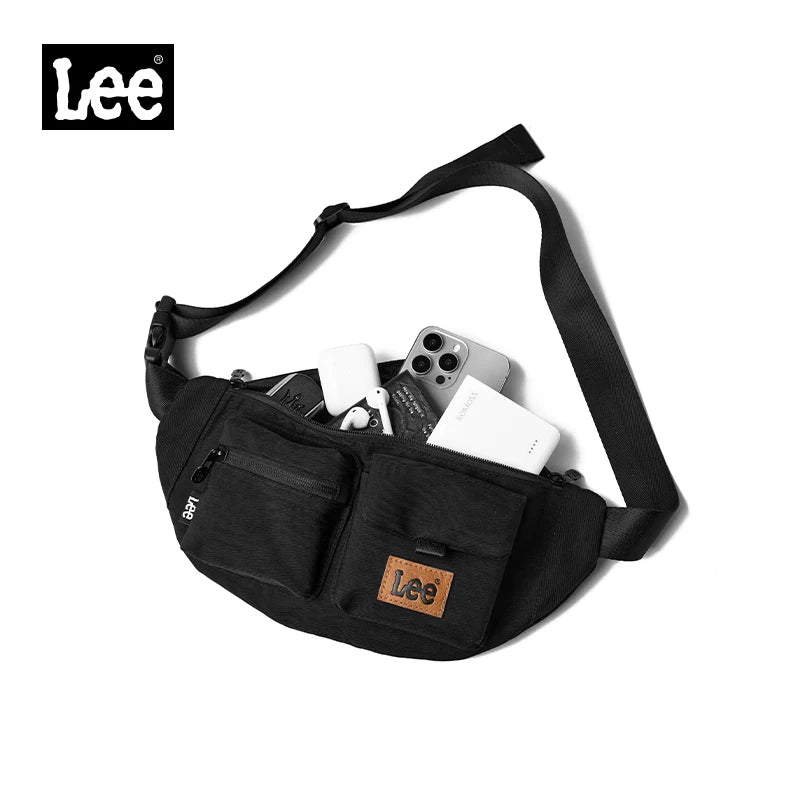 Lee Sac Banane Nylon Noir Étanche Bandoulière Réglable