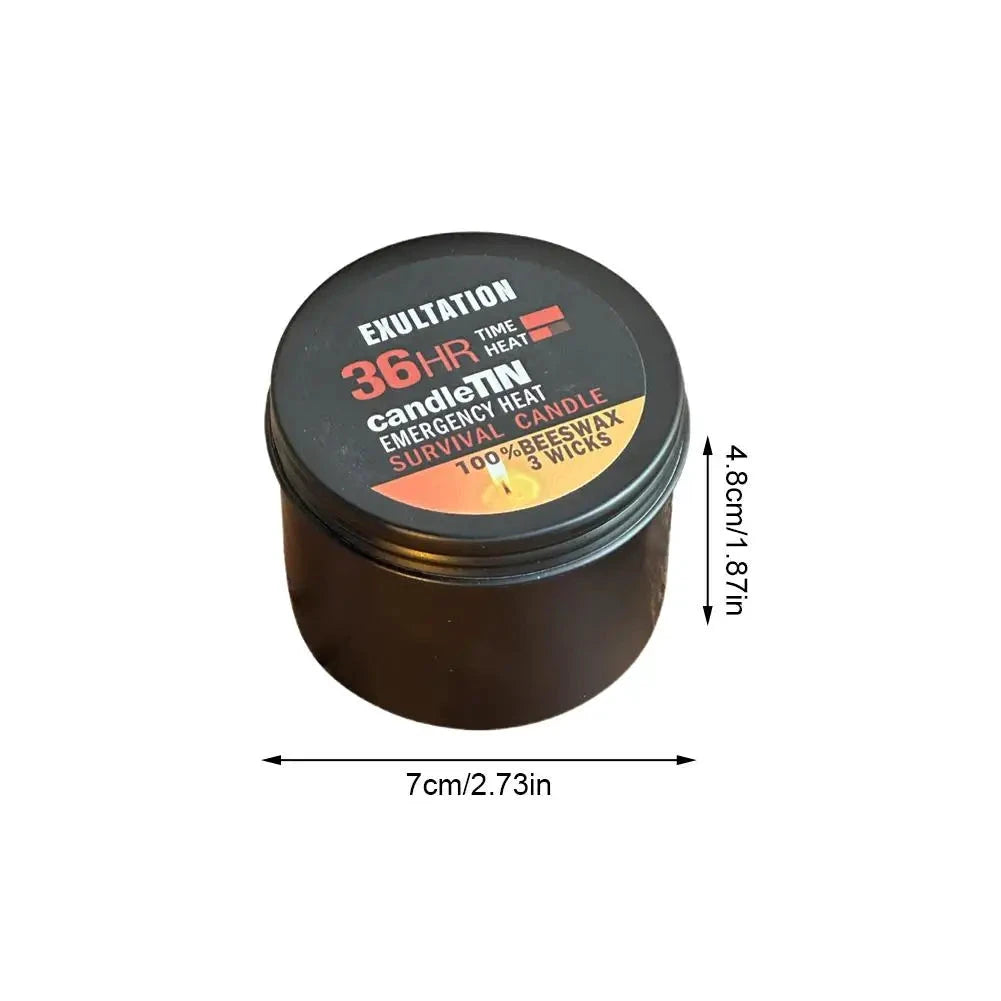 Bougie Urgence Cire Abeille Trois Mèches Arôme Pêche 36 Heures