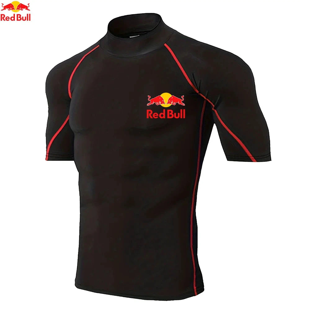 Red Bull Maillot Compression Manches Longues Blanc Séchage