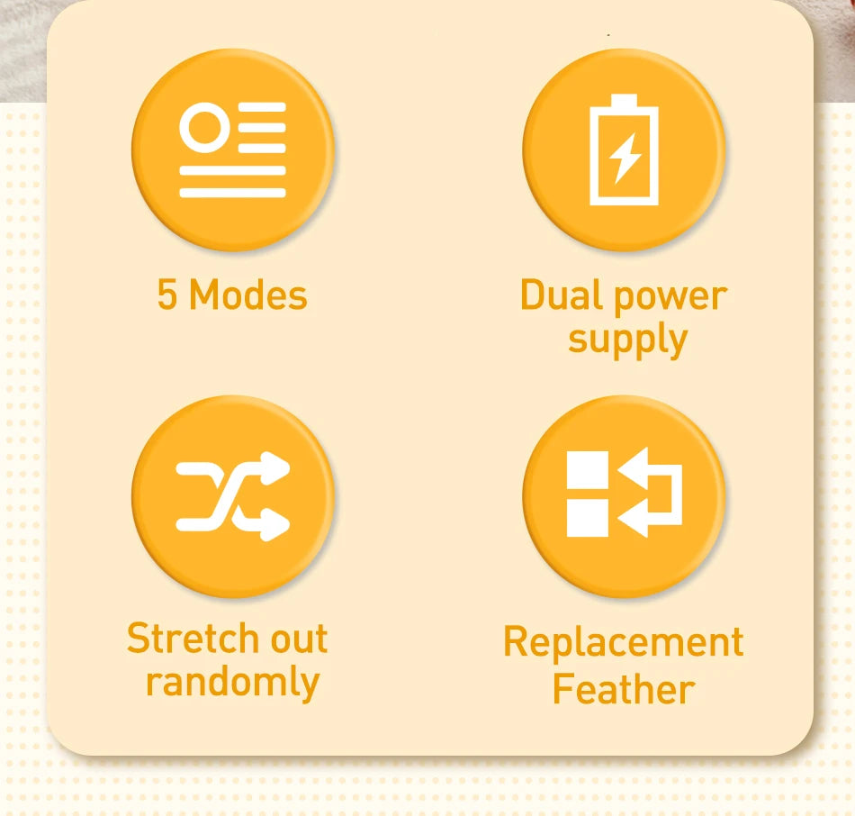 ROJECO Jouet 2 En 1 Chat Teaser Électronique Plastique