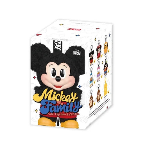 POP MART Mickey Family Cute Together — Porte-Clé Peluche Blind Box