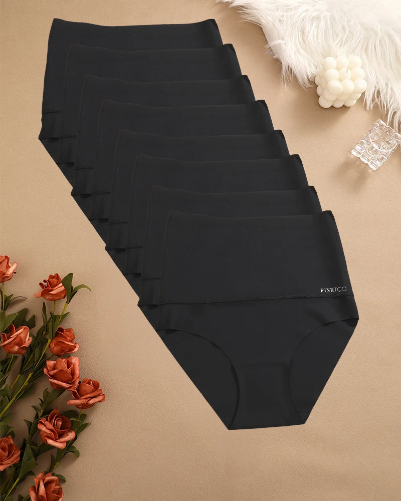 Finetoo Culotte Sans Couture Taille Haute 8 Pièces