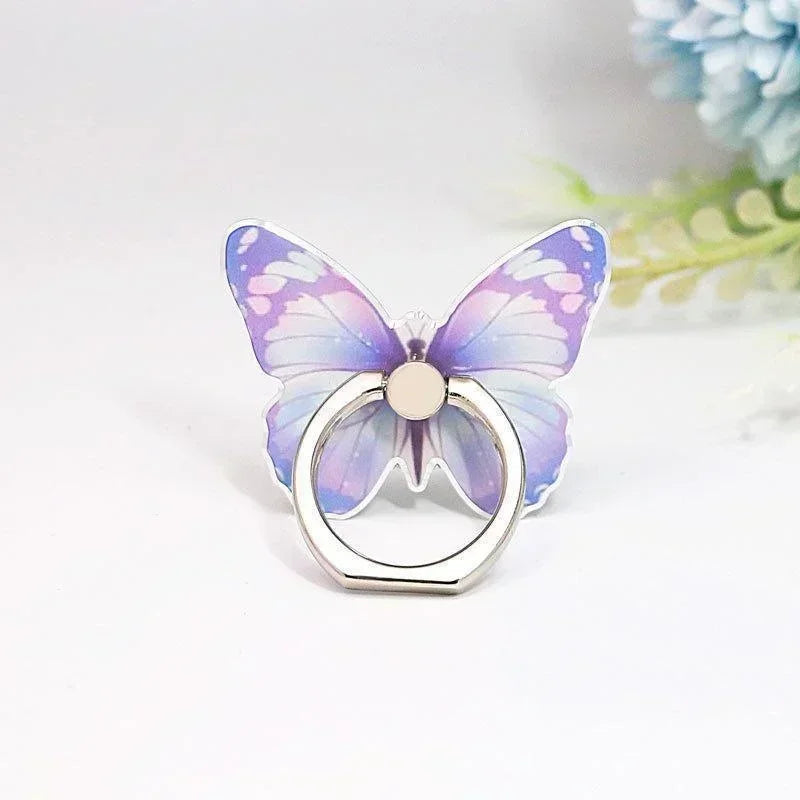 Porte-Bague Papillon Métal Doré Pour Téléphone Accessoire