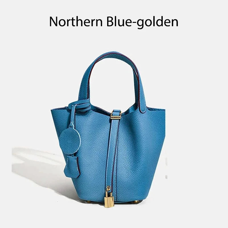 Sac à main seau en cuir véritable - Mendy - LSDLBoutique