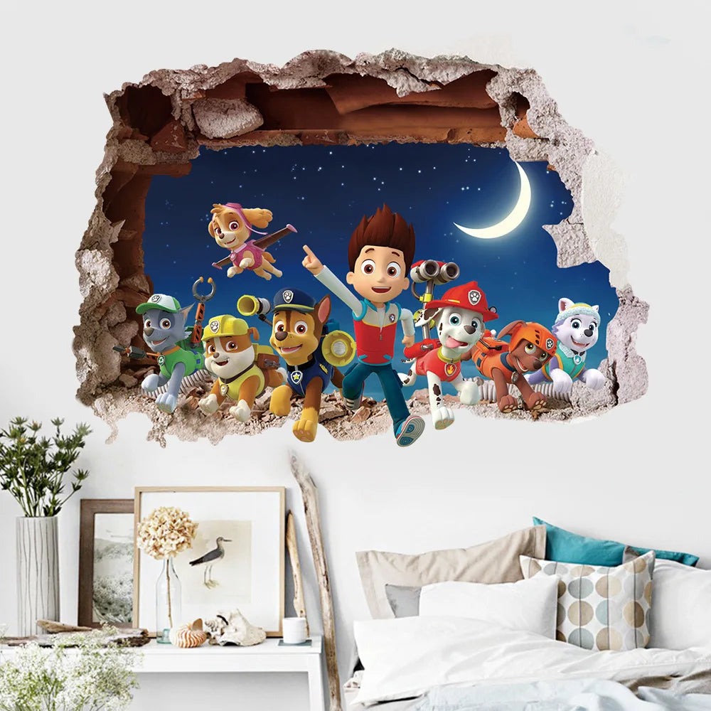 Autocollants Muraux Paw Patrol pour la Décoration de la Maison, Adhésifs Mignons, Anime Skye Chase, Graffiti Décoré, Cadeaux d'Anniversaire pour Garçon et Fille by LSDLBoutique.ch
