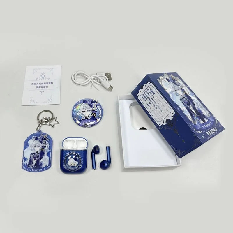 Venti Casque Bluetooth 5.4 Turquoise Genshin Impact Cosplay