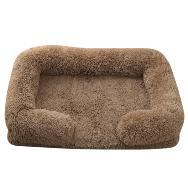 Flyffy Lit Carré Peluche Pour Animaux Gris Douillet - LSDLBoutique