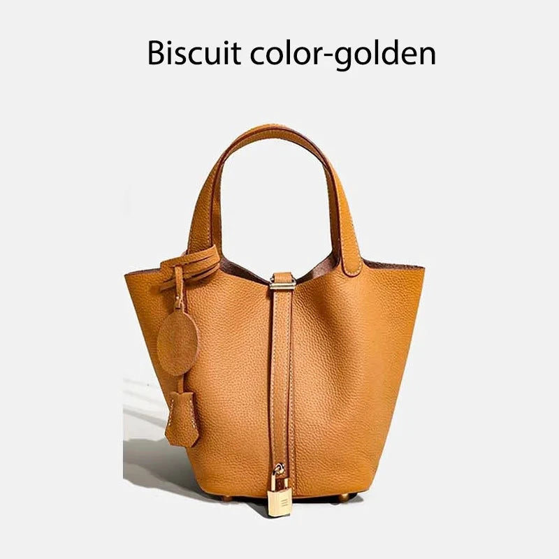 Sac à main seau en cuir véritable - Mendy - LSDLBoutique