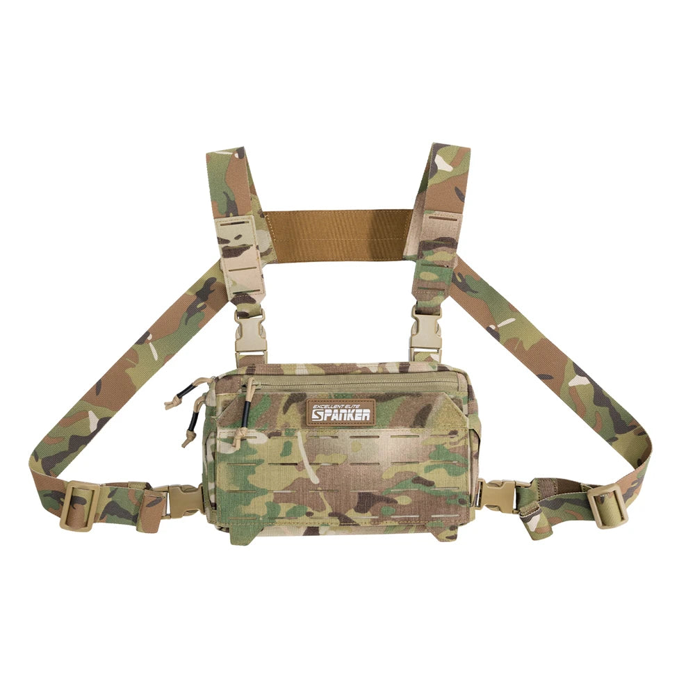 Spanker Pochette Poitrine Tactique Camouflage Nylon Cordura MOLLE