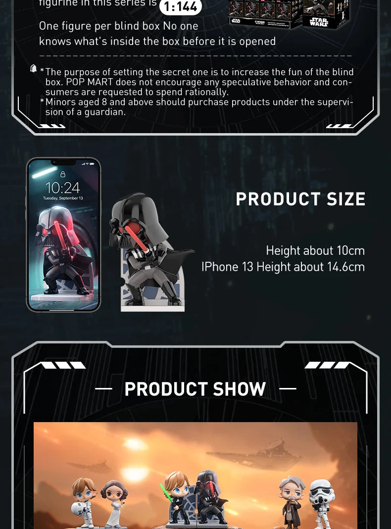 POP MART Star Wars série boîte aveugle devinez sac boîte mystère jouets poupée mignon Anime Figure ornements cadeau by LSDLBoutique.ch