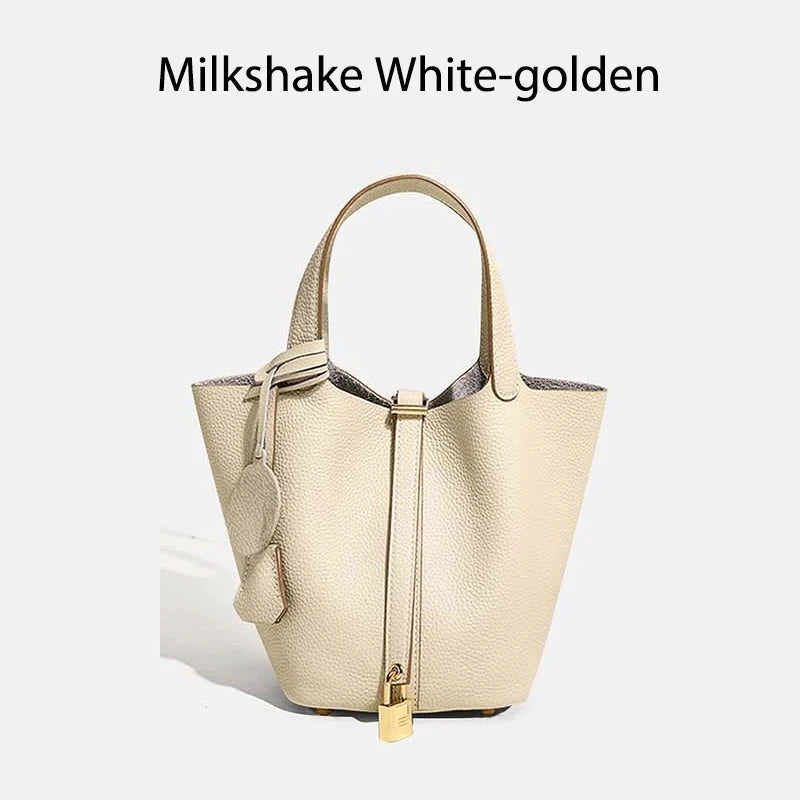 Sac à main seau en cuir véritable - Mendy - LSDLBoutique