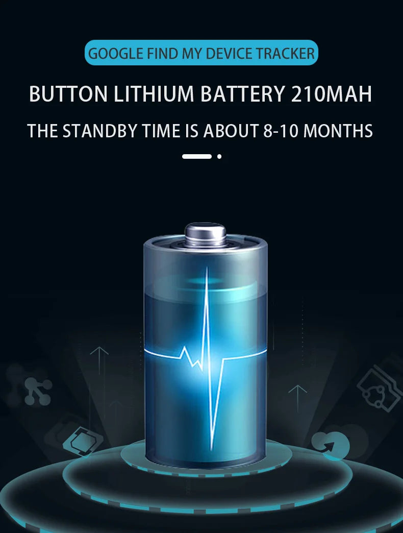 Peocke Mini Étiquette GPS Tracker Circulaire Compacte