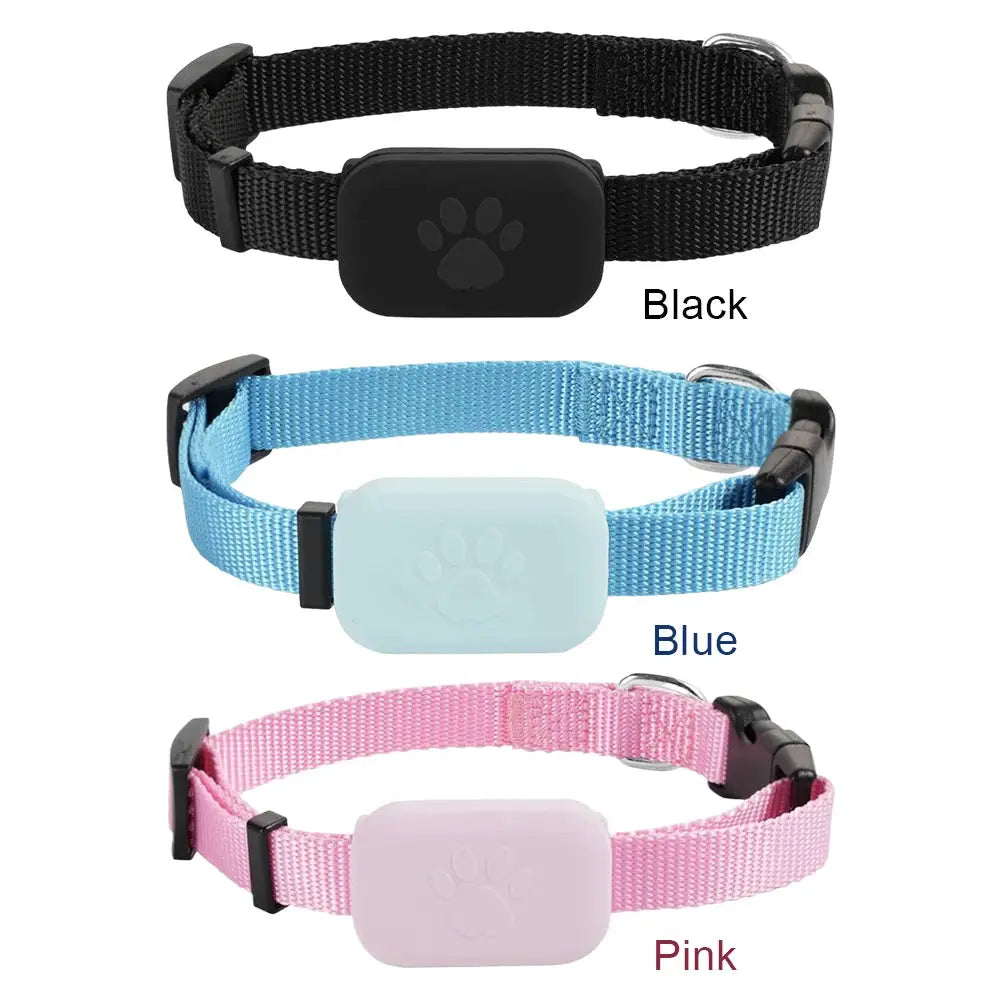 Traceur GPS pour animaux de compagnie sur collier réglable, LSDLBoutique — 3 coloris noir, bleu et rose