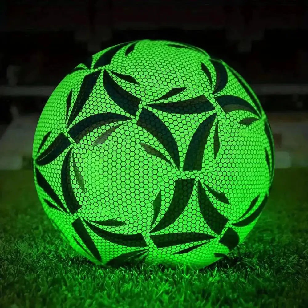 Ballon de football taille 5 vert néon à motifs noirs, durable, pour entraînement et compétition, LSDLBoutique