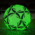 Ballon de football taille 5 vert néon à motifs noirs, durable, pour entraînement et compétition, LSDLBoutique