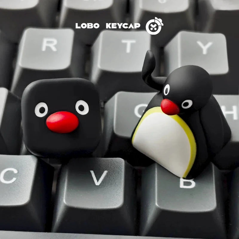 LOBO Capuchon Clavier Pingouin En Résine Kawaii ESC