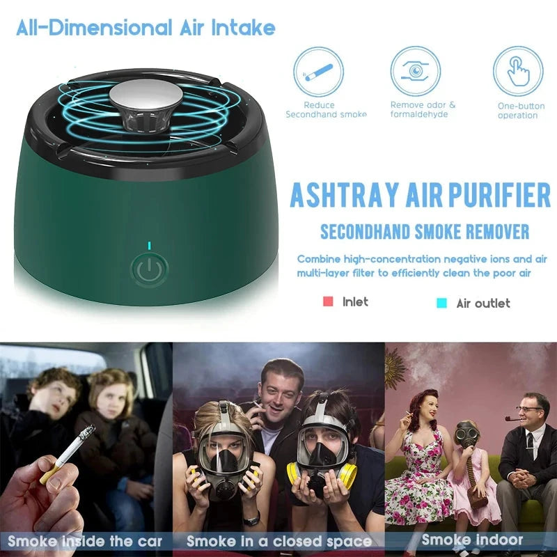 Cendrier Purificateur d'Air USB pour Maison et Bureau