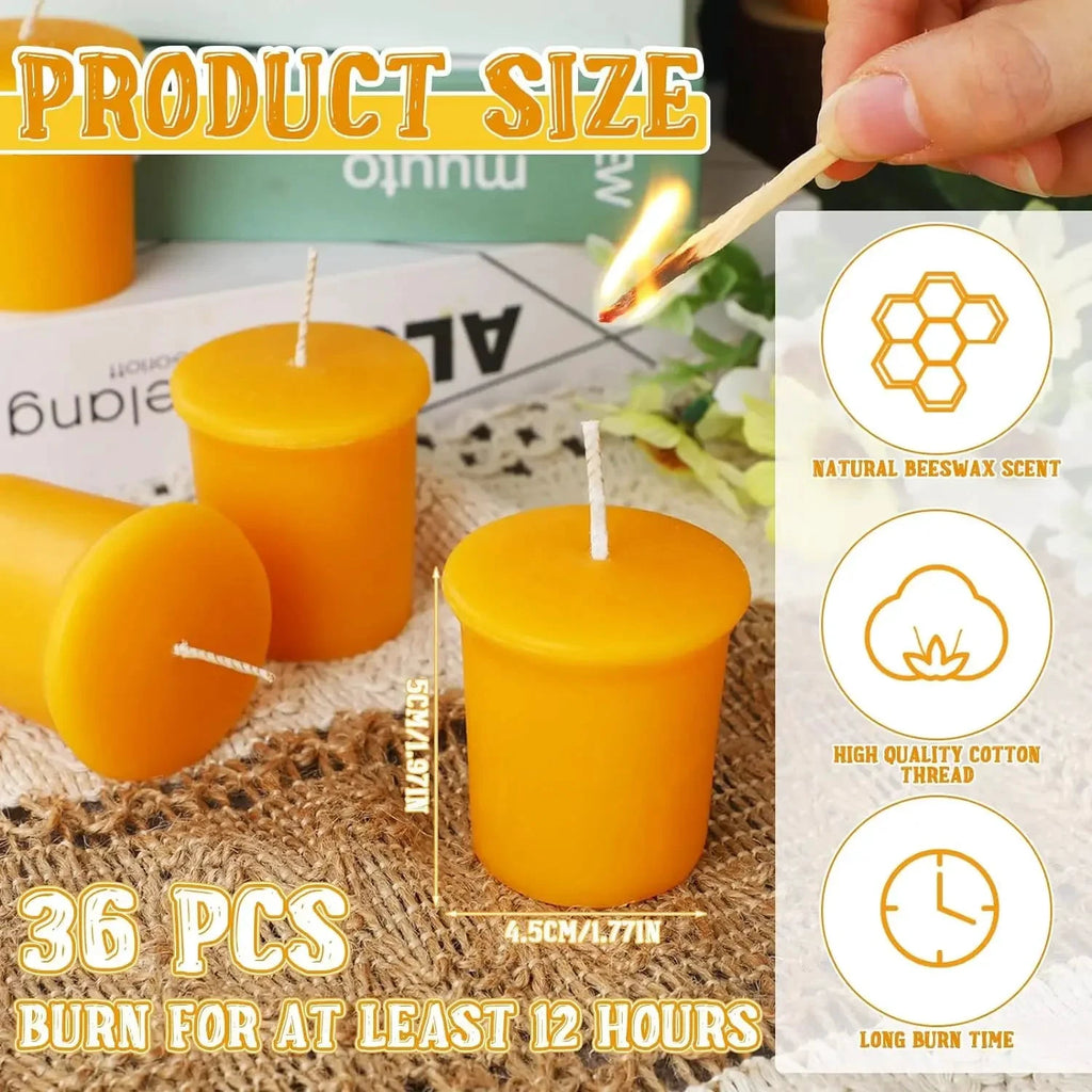 Bougie Chauffe Plat Cire Abeille Faite Main Sans Fumée