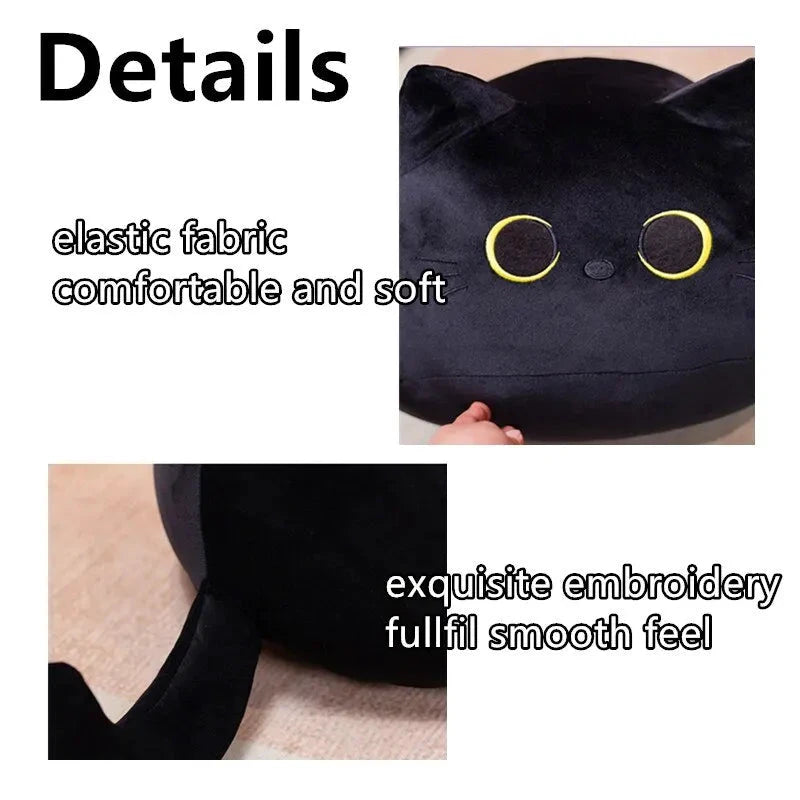 Peluche Chat Noir Kawaii 20 cm Doux Décoration Chambre