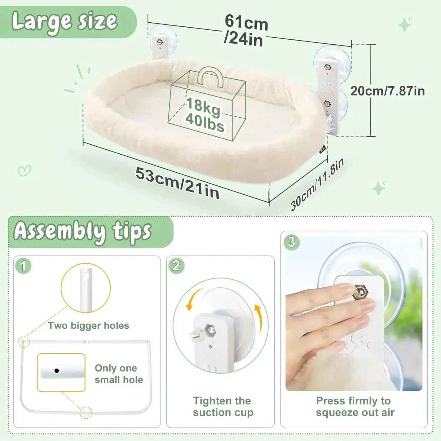 Hamac d Hiver Pour Chat Ventouse Fenêtre Suspendue