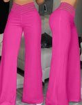 Pantalon large fluide à taille élastique