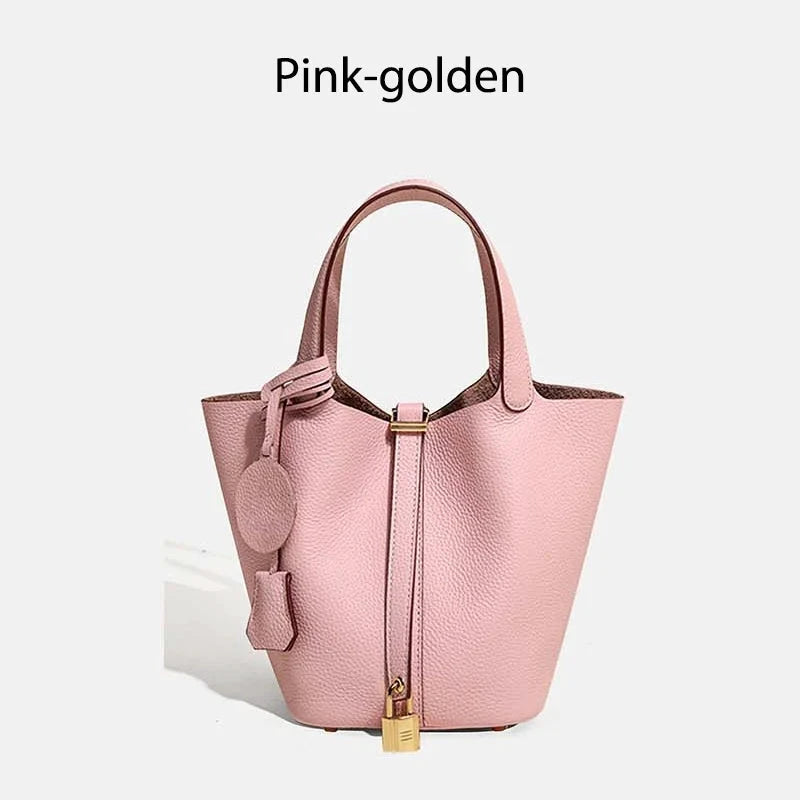 Sac à main seau en cuir véritable - Mendy - LSDLBoutique
