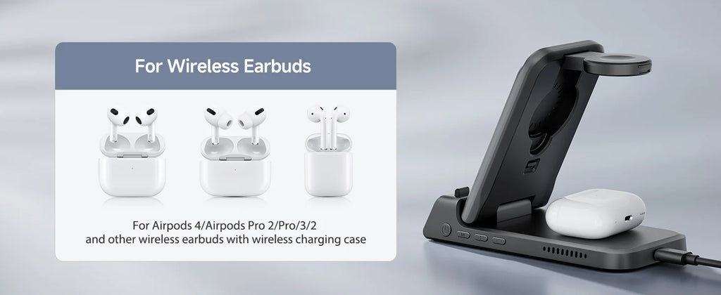 SwanScout 703A Chargeur Sans Fil MultiAppareils iPhone Apple Watch AirPods