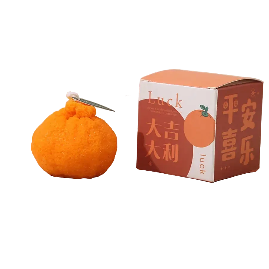 Internet Celebrity Orange Ugly Aromatherapy Candle, Soy Wax, Creative Gift, Shooting Props, Scene Decoration, Ornament