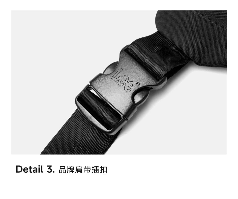 Lee Sac Banane Nylon Noir Étanche Bandoulière Réglable