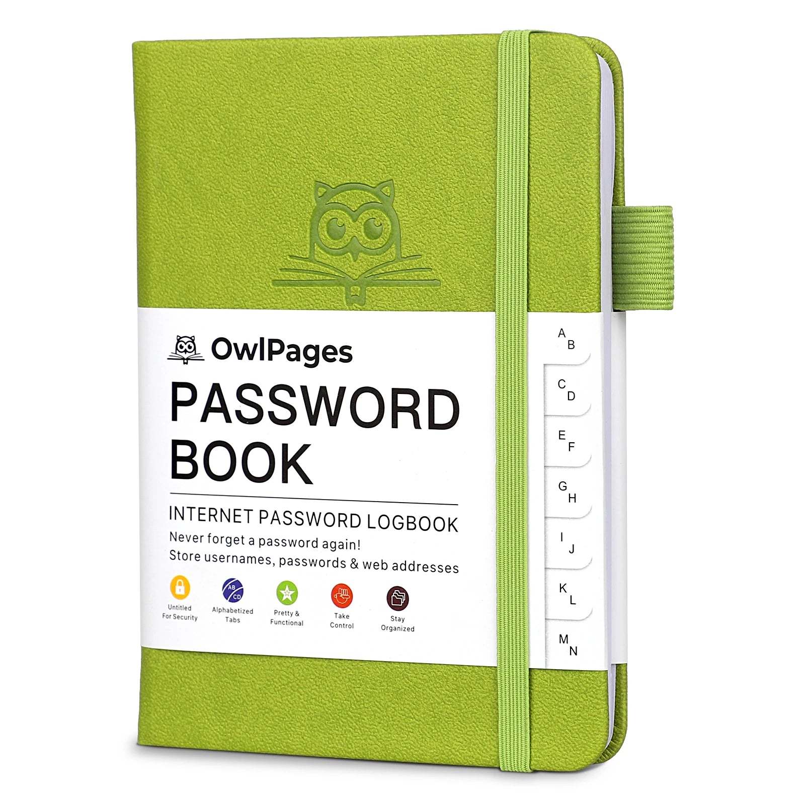 Carnet mot de passe couverture rigide avec onglets alphabétiques