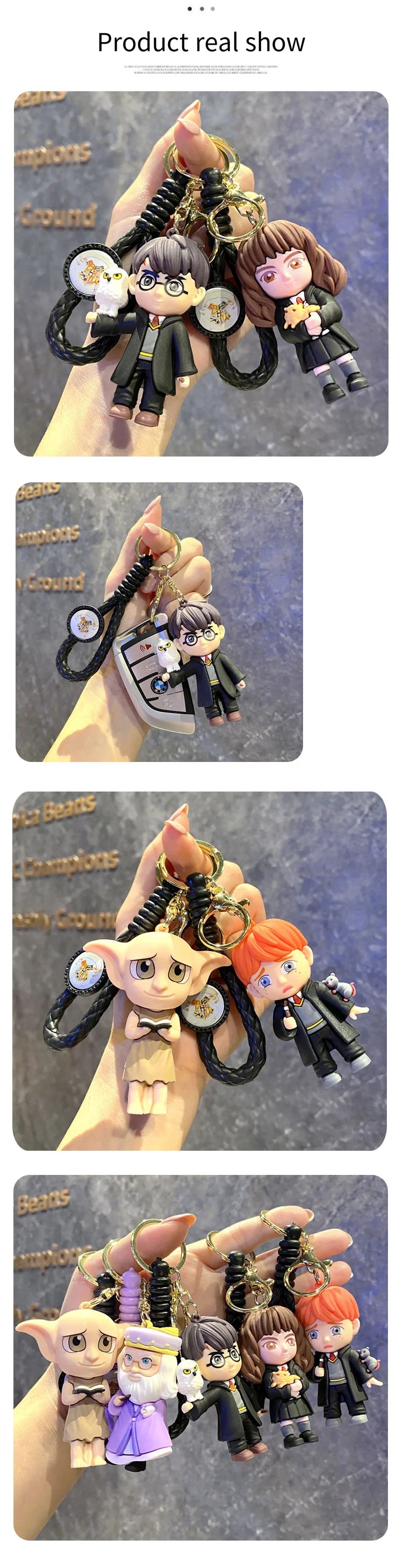 Harry Poudlard porte-clés personnage de dessin animé mignon voiture suspendu ornement sac à dos charme cadeau pour les fans enfants sac à main clés sac décoration by LSDLBoutique.ch