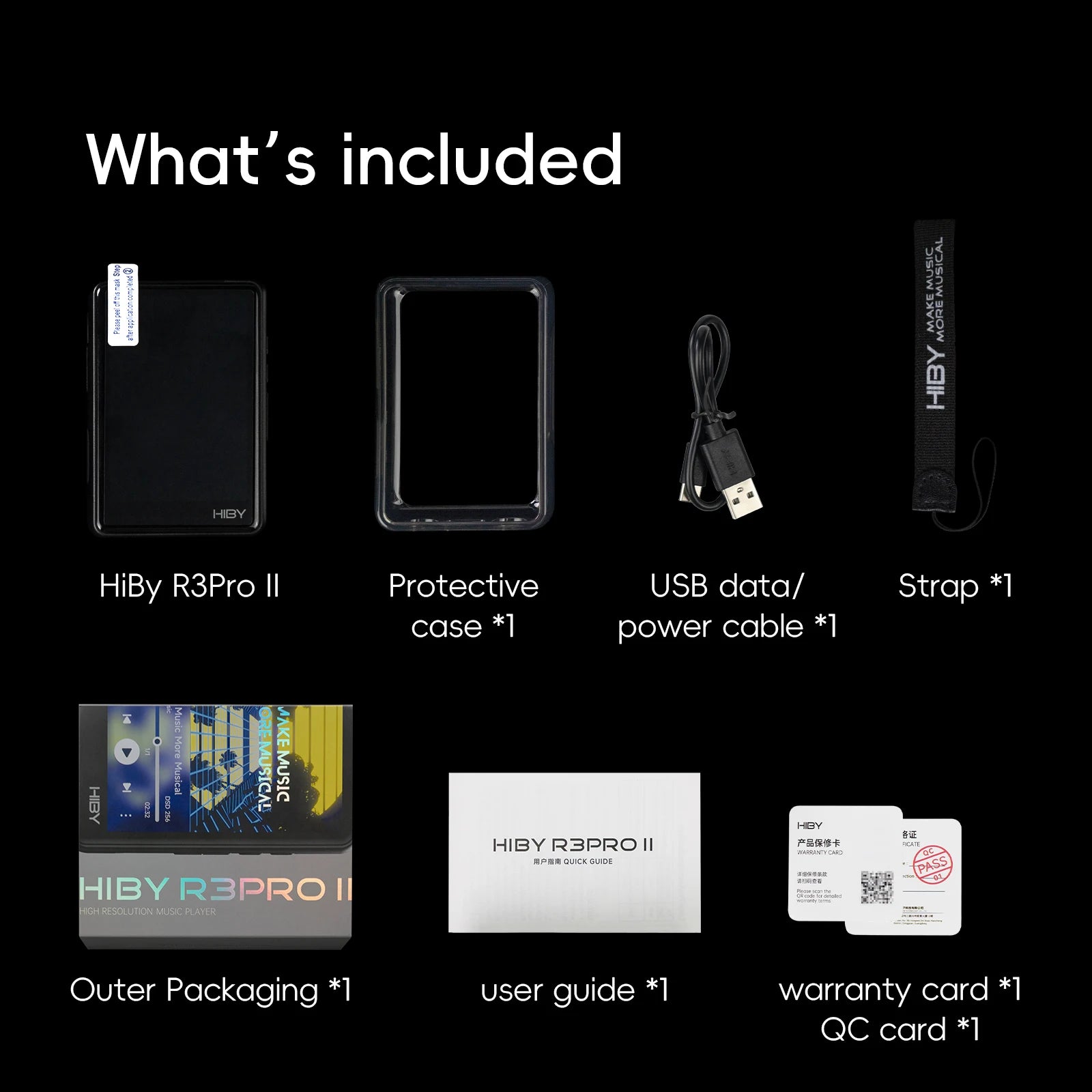 HiBy Lecteur HiFi Portable Double CS43198 DAC 4000mAh