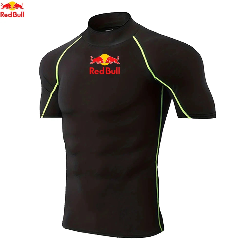 Red Bull Maillot Compression Manches Longues Blanc Séchage
